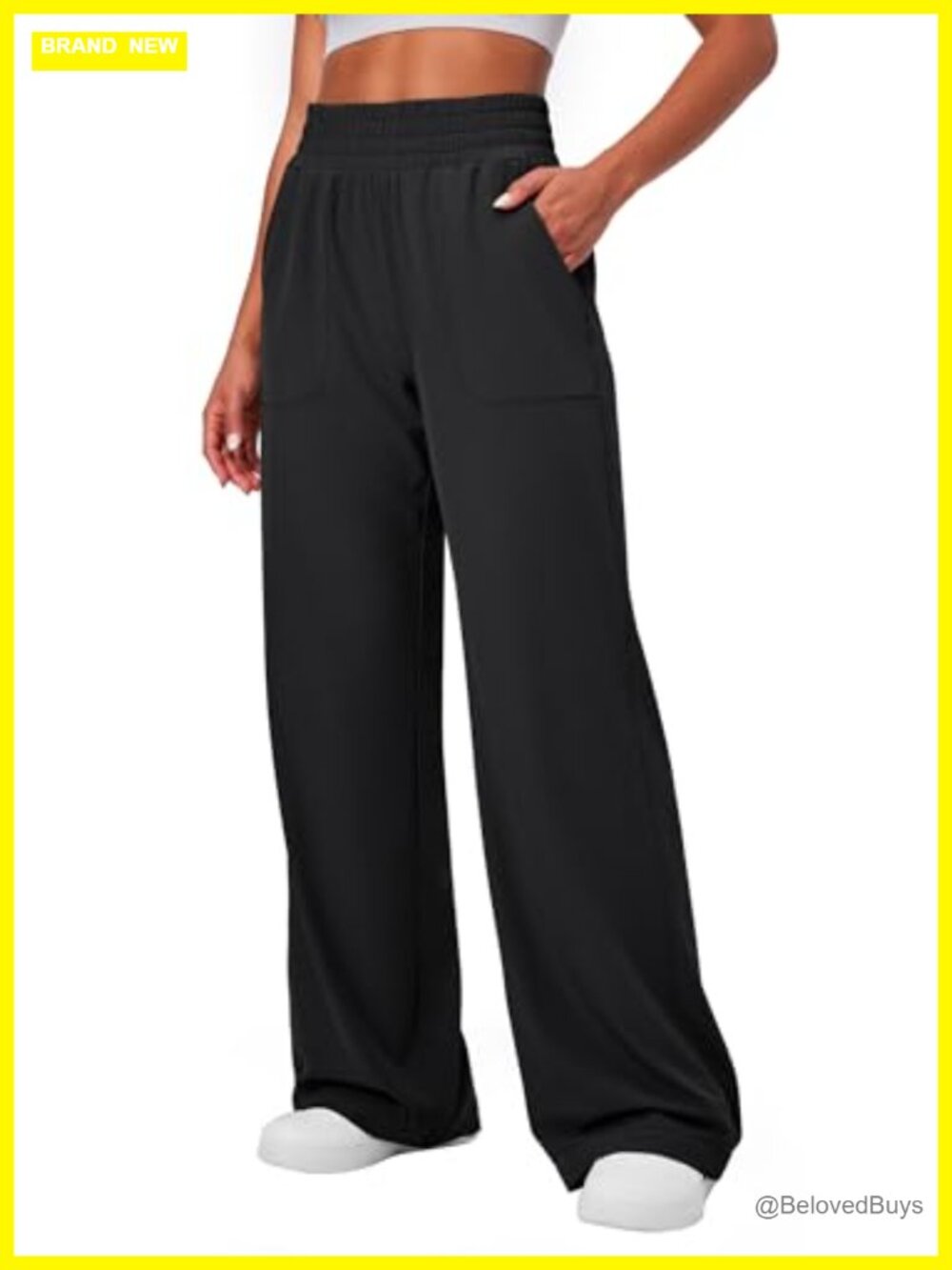 Wide Leg Sweatpants Lightweight Quick Dry High Waisted Pocket Track Pants